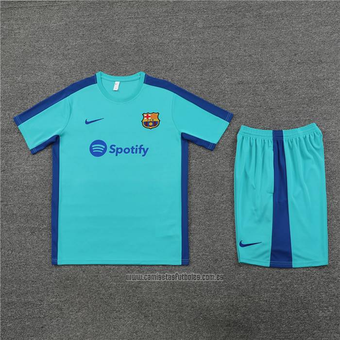 Chandal del Barcelona Manga Corta 2023-2024 Verde - Pantalon Corto